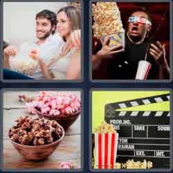 4 Pics 1 Word 7 Letters Popcorn