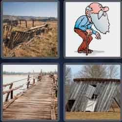 4 Pics 1 Word 7 Letters Rickety