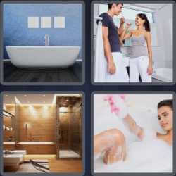 4 Pics 1 Word 8 Letters Bathroom