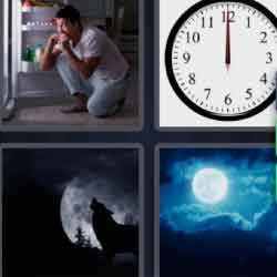 4 Pics 1 Word 8 Letters Midnight
