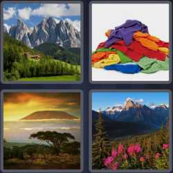 4 Pics 1 Word 8 Letters Mountain