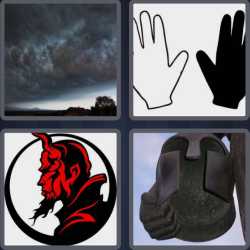 4 Pics 1 Word 8 Letters Sinister