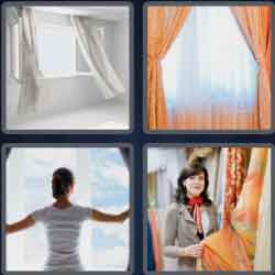 4 Pics 1 Word 8 Letters Curtains