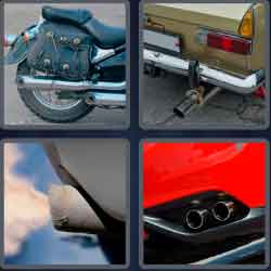 4 Pics 1 Word 8 Letters Tailpipe