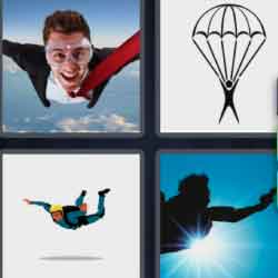 4 Pics 1 Word 9 Letters Skydiving
