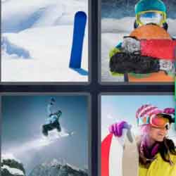 4 Pics 1 Word 9 Letters Snowboard