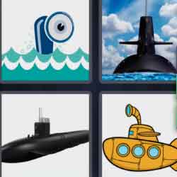 4 Pics 1 Word 9 Letters Submarine