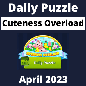 Daily puzzle Cuteness Overload April 2023