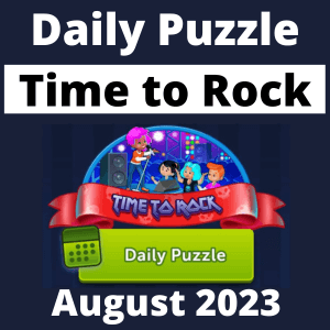 Daily puzzle Time to Rock August 2023
